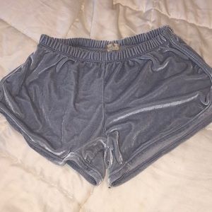 Adorable blue velvet shorts